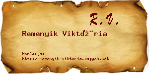 Remenyik Viktória névjegykártya