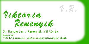 viktoria remenyik business card